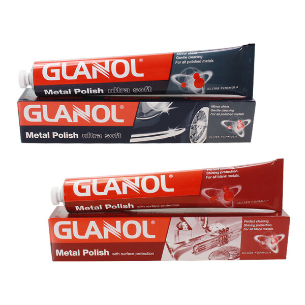 GLANOL® SET Metallpolitur, Metallpflege Polierpasten